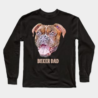 Boxer Dad Father's Day Gift Long Sleeve T-Shirt